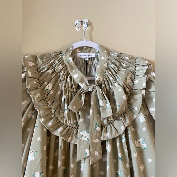 WEWOREWHAT High Low Polka Dot Floral Dress - Picture 5 of 7